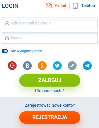 Logowanie do konta Mostbet
