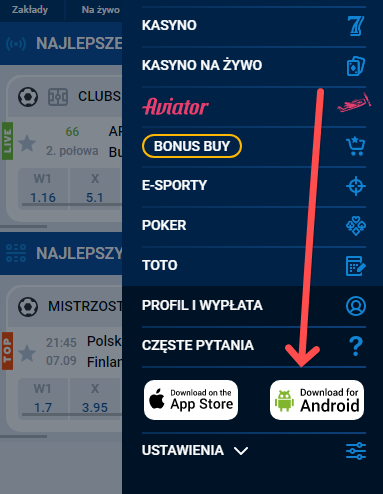 Pobranie aplikacji mobilnej na Androida