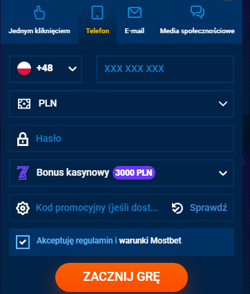 Zarejestruj Przez telefon